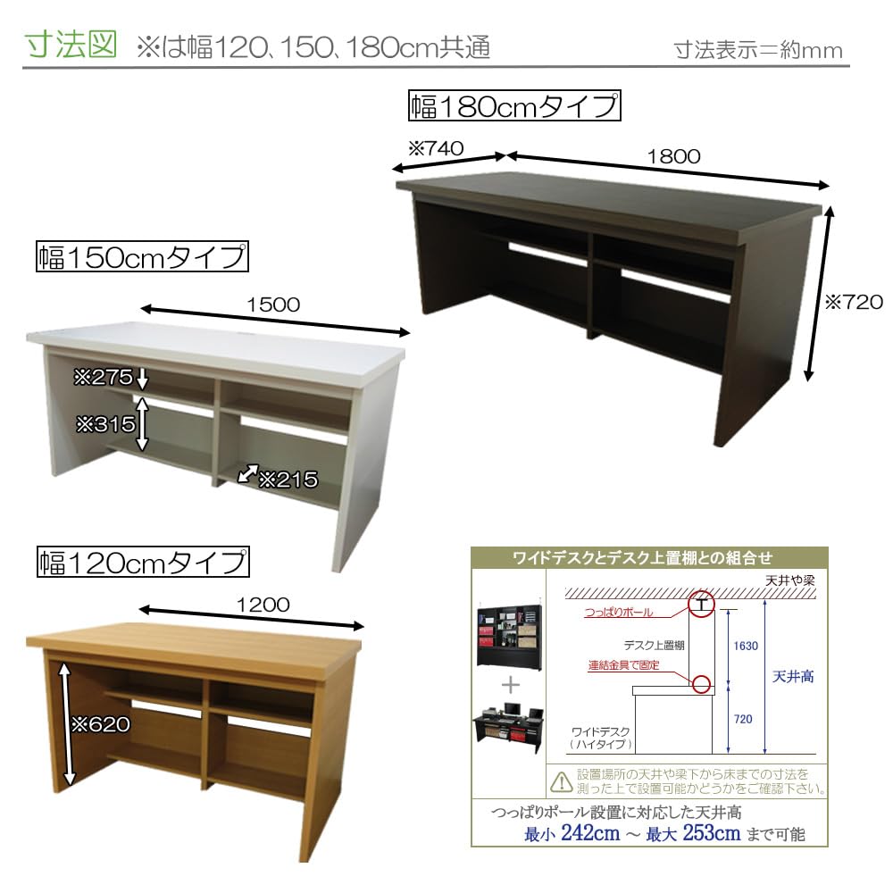 Amazon.co.jp: 家具工場直販 家具ファクトリー ワイドデスク 単品 日本 