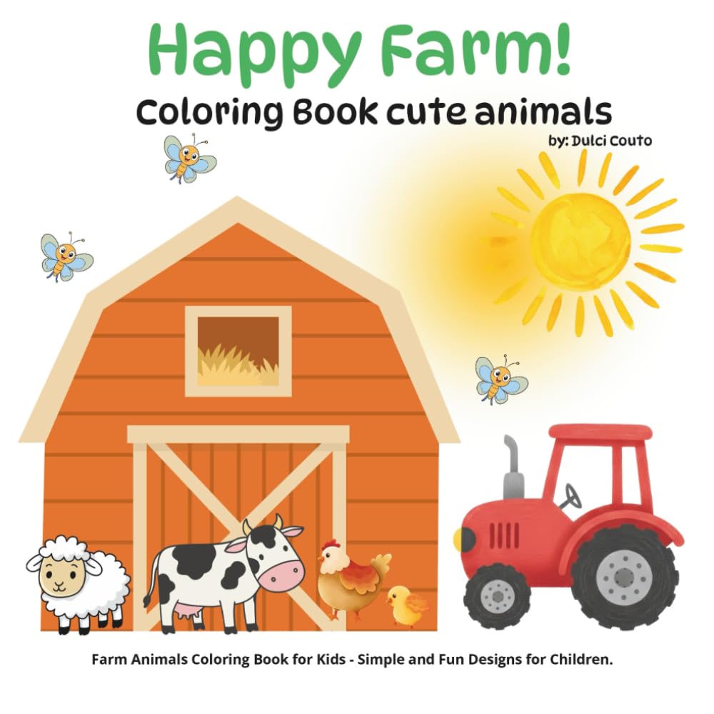 Happy Farm!: Coloring Book Cute animals
