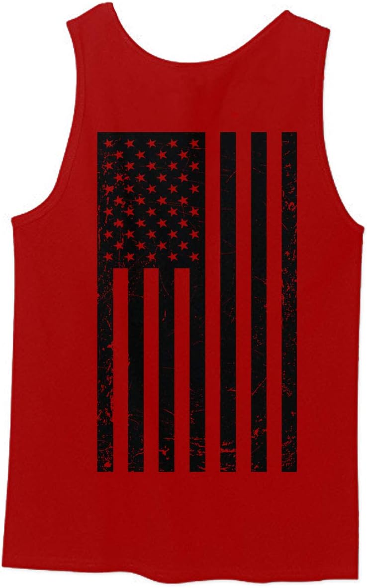 0021. Vintage American Flag United States of America Military us USA Patriotic Style Men's Tank Top - Image 3
