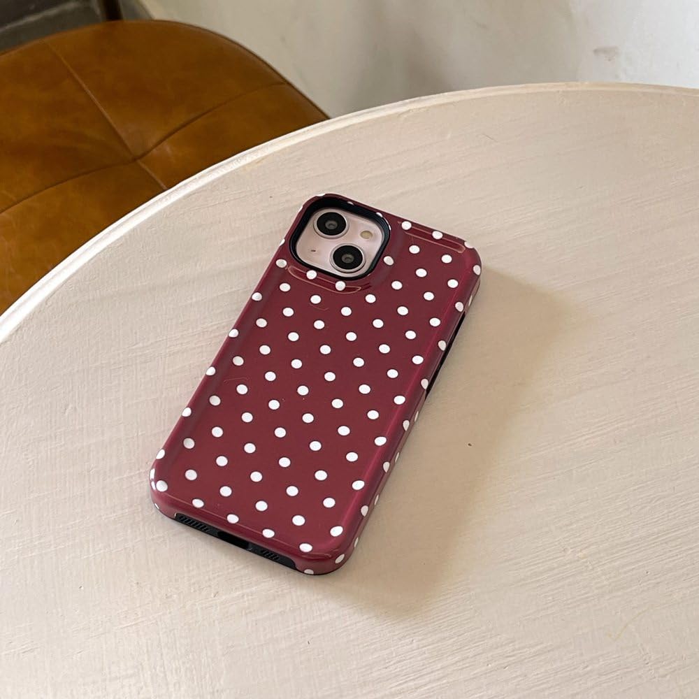 Coque souple anti-choc motif points pour iPhone 15 pour protection durable - 6
