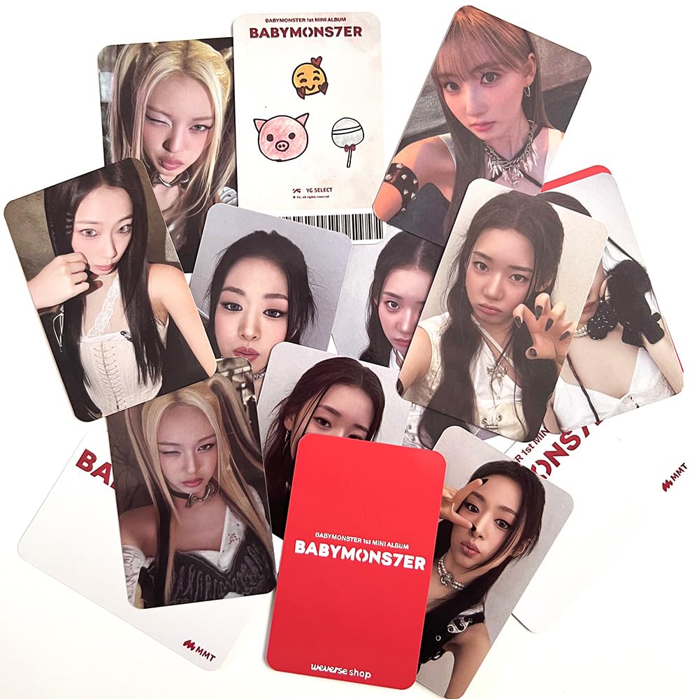 Ariesxin 7Pcs/Set KPOP BABYMONSTER Album BABYMONS7ER Photocard