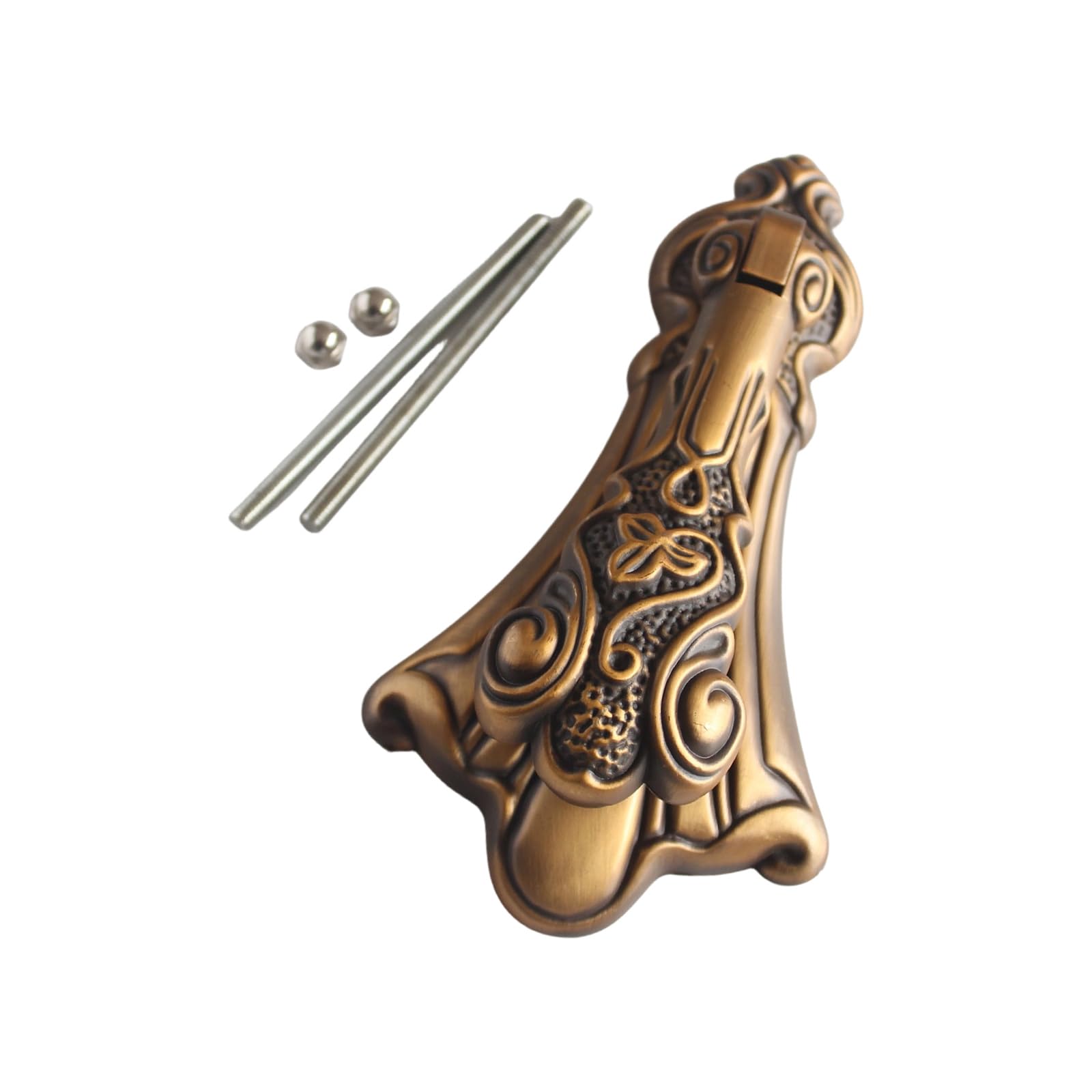 Zinc Alloy Door Knocker with Rust Finish, Comfortable Grip, Easy Installation for Home Decor Retros Hardware