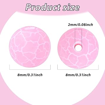 Millefiori ランプワーク ガラス ルース アソート ビーズ フラット フラワー デビルズアイ ラウンド スペーサー ビーズ ブレスレット ジュエリー製作用 100個 ブラック フラワー 8mm