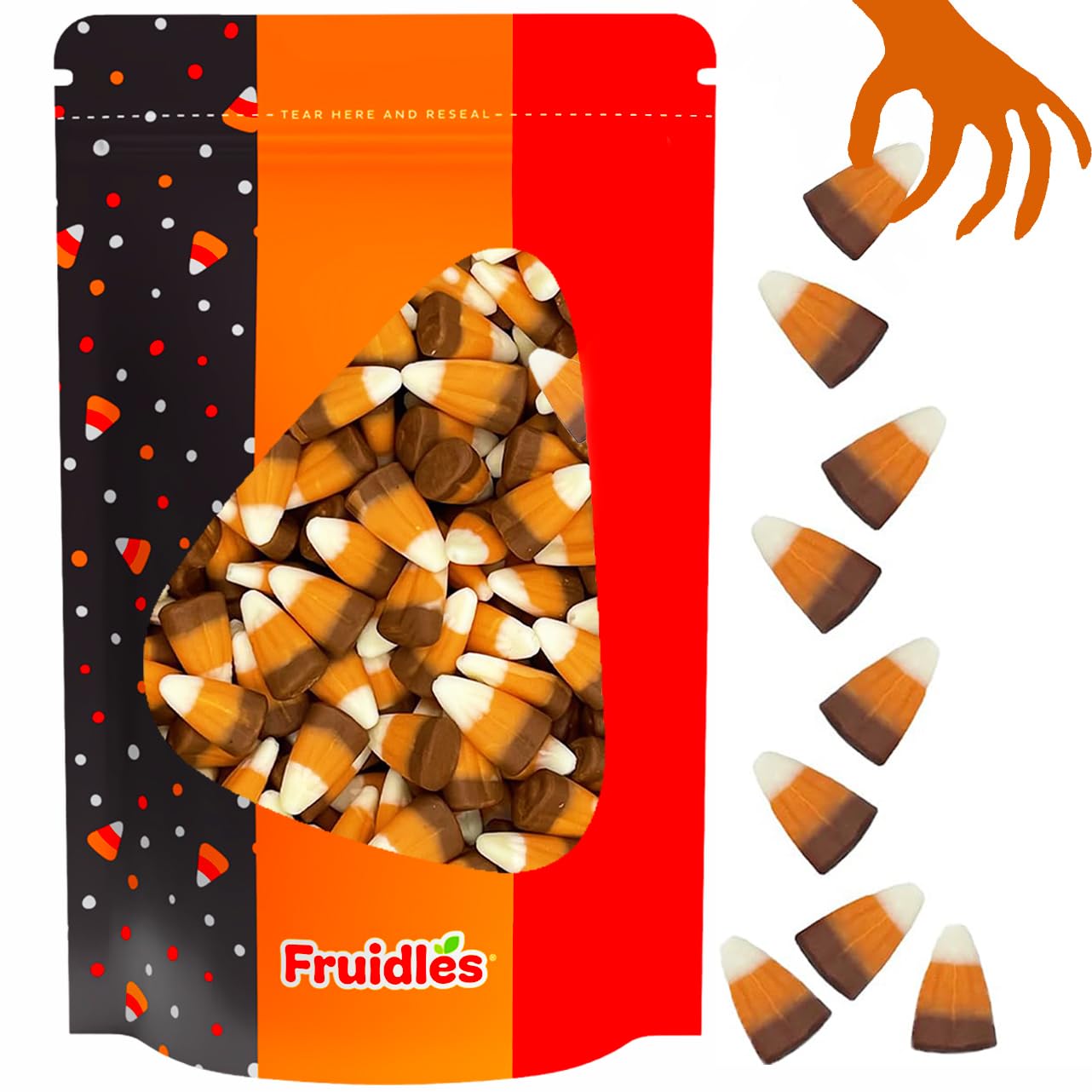 Fruidles Halloween Candy Corn Treats, Fun & Festive Holiday Snacking (1 Pound, Spooky Indian Candy Corn)