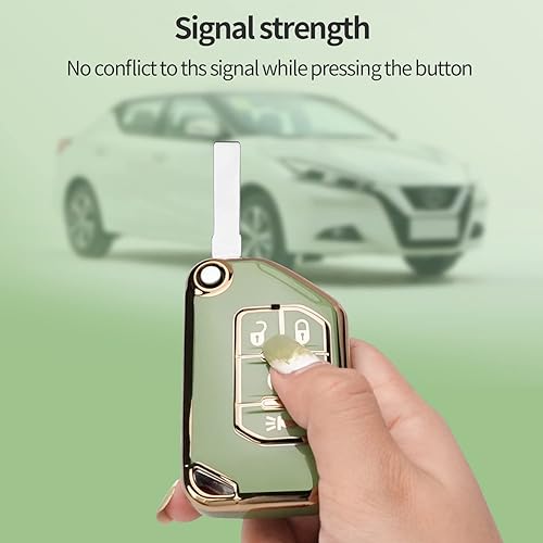 Miniatura 8 de Funda de llavero para Jeep Wrangler JL JLU Gladiator Flip 4 botones para Jeep Wrangler JL JLU Gladiator Flip 4 botones Smart Key Shell Case (Blanco