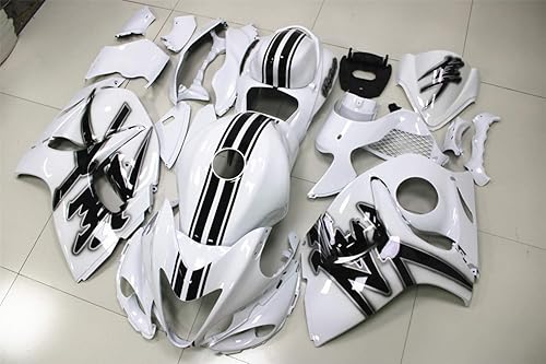 Miniatura 2 de Carenado completo blanco negro para Suzuki 2008-2019 GSXR 1300 Hayabusa Gen2 inyección ABS plástico Carrocería juego de carrocería del mercado de