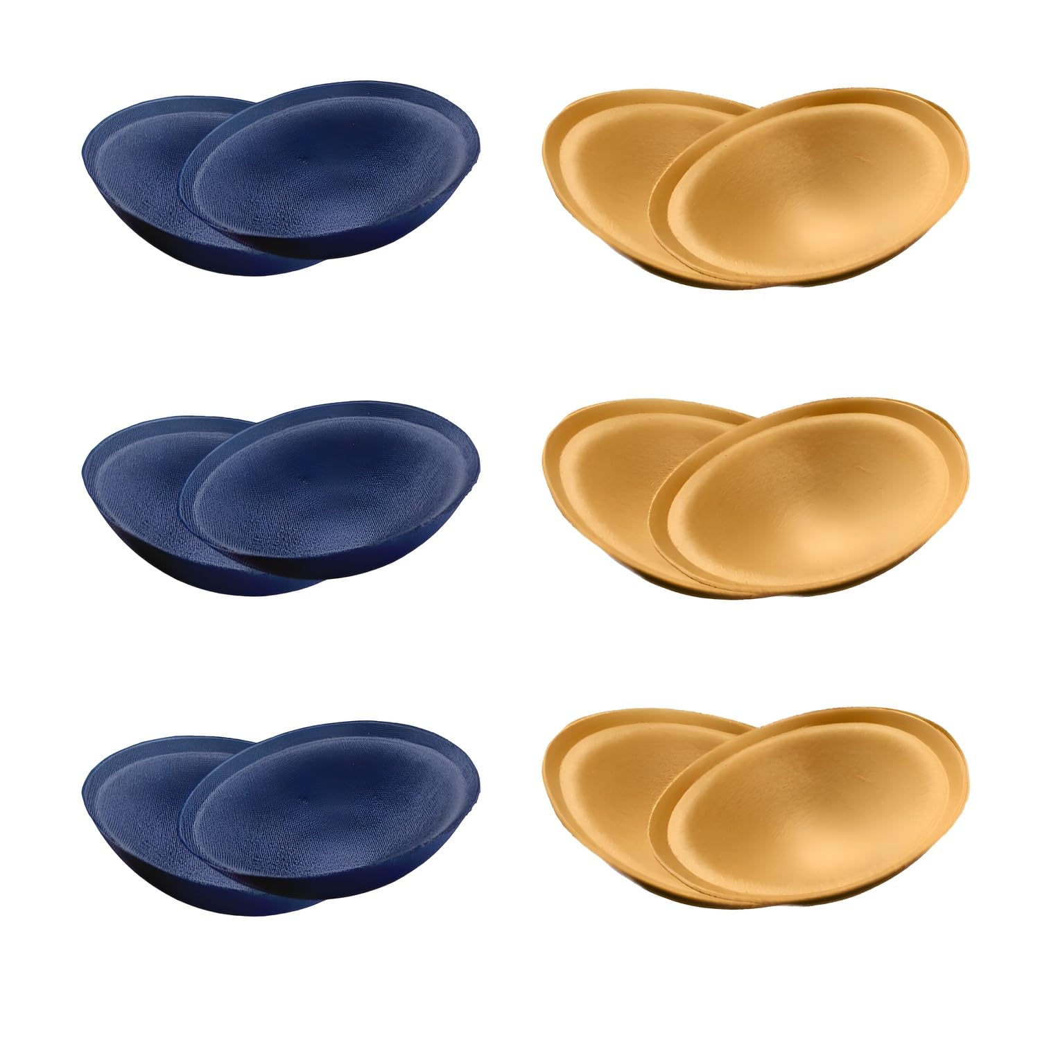 Women Cotton 6 Pair Round Bra Cup Pad in Brown and Black Color-image-10