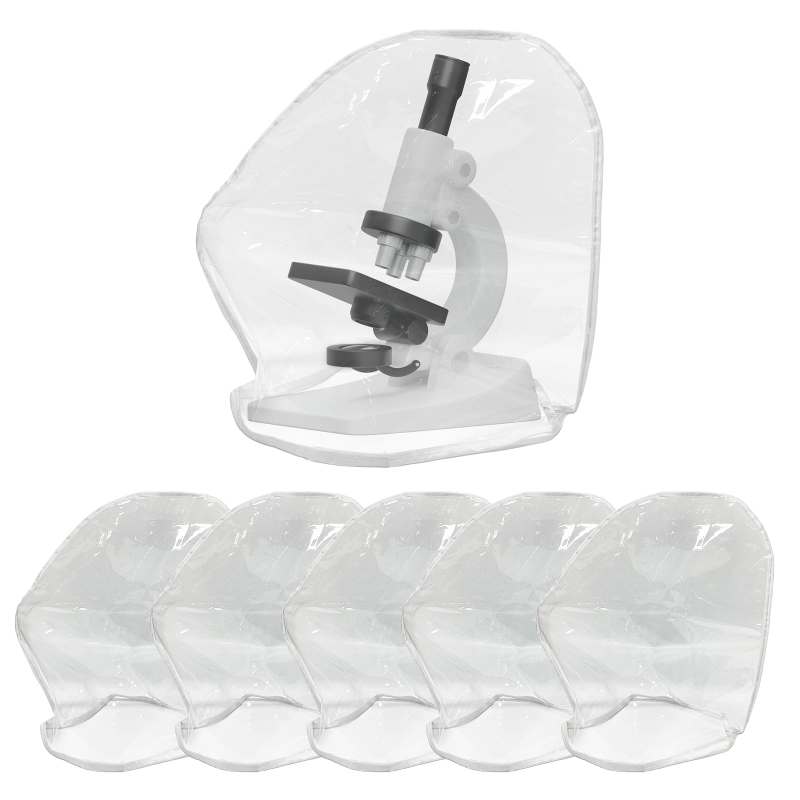 Mikroskop-Staubschutz, passend für Standard-Mikroskope, 50,8 cm L x 50,8 cm B – Linsenmeter, Instrumentenzubehör, PVC, wasserdicht, 5 Stück