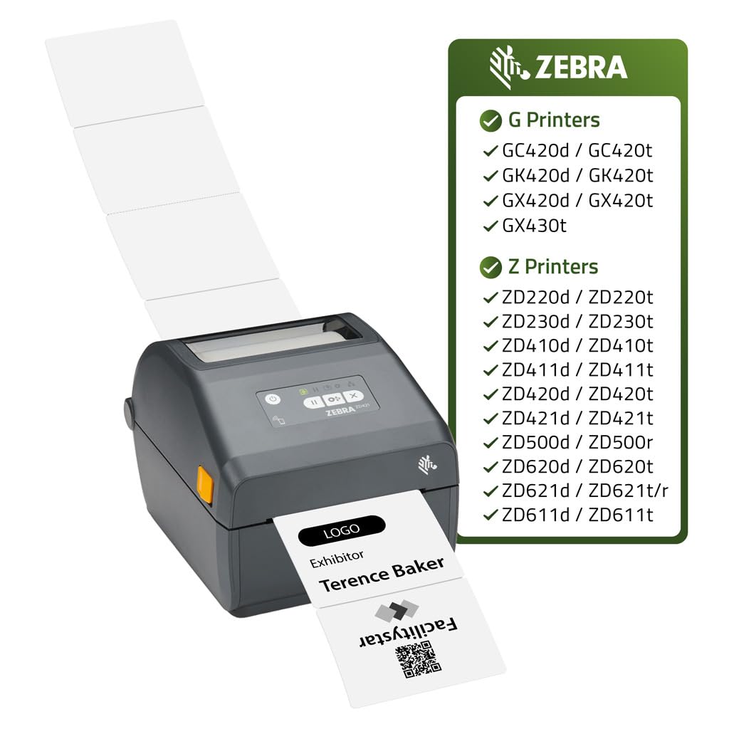 Badges - Placa para identificación (101,6 x 76,2 mm, 4 x 3 pulgadas) imprimible para colgar cordones [250 unidades] tarjeta de feria para eventos, entradas de eventos exclusivamente con impresora