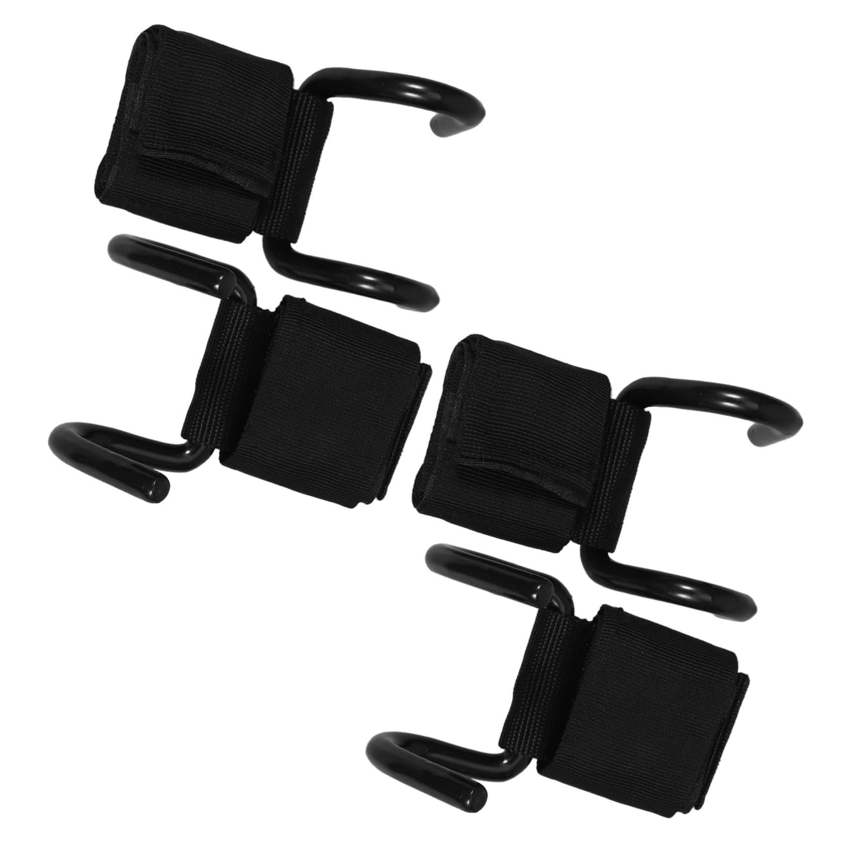 TOYANDONA Cinghie da Polso Ergonomiche Ganci per Sollevamento Pesi in Ferro e Tessuto, 2 Paia, Design Elegante per Allenamento di Forza e Workout Intenso in Palestra