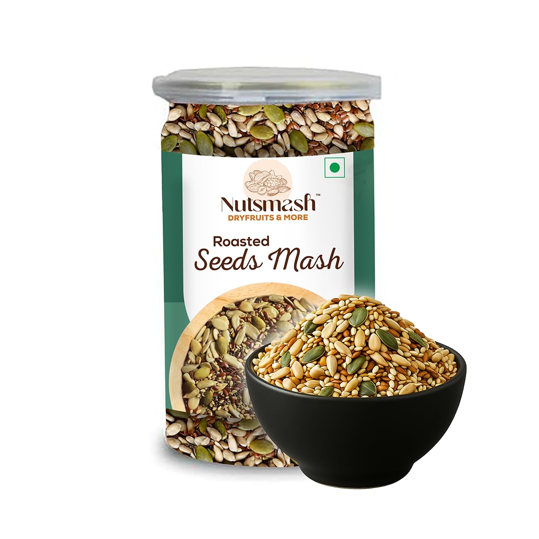 Nutsmash Roasted Seeds Mash 200g | Mixed Seeds Blend with Pumpkin, Sunflower, Chia, Flax, Watermelon and Sesame Seeds | Perfect breakfast topping | Tasty & Healthy-image-20
