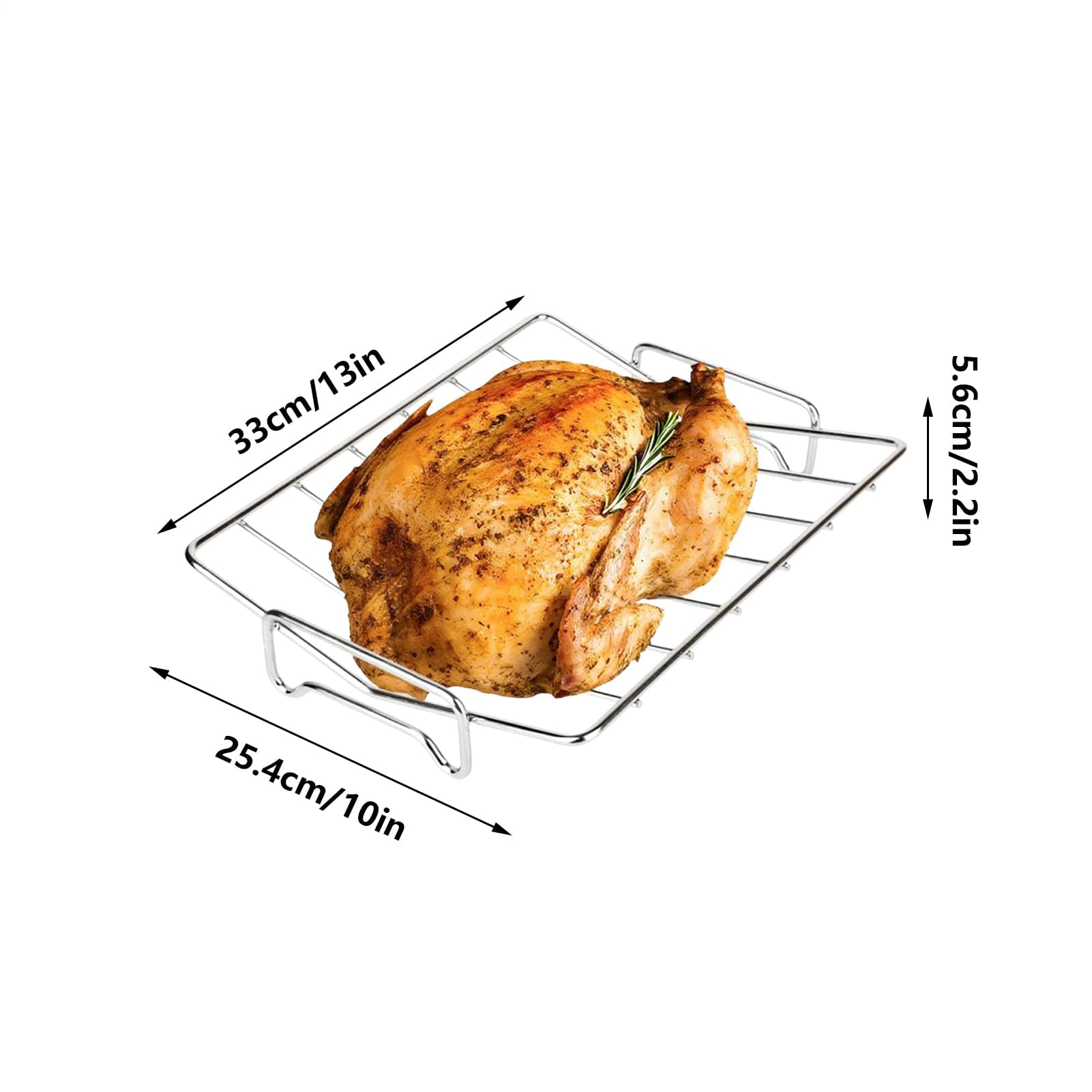 Nieprzywierający stalowy grill do pieczenia – akcesoria do grilla do pieczenia kurczaka, na kemping, gotowanie na świeżym powietrzu, grillowanie mięsa, idealne dla entuzjastów grillowania.