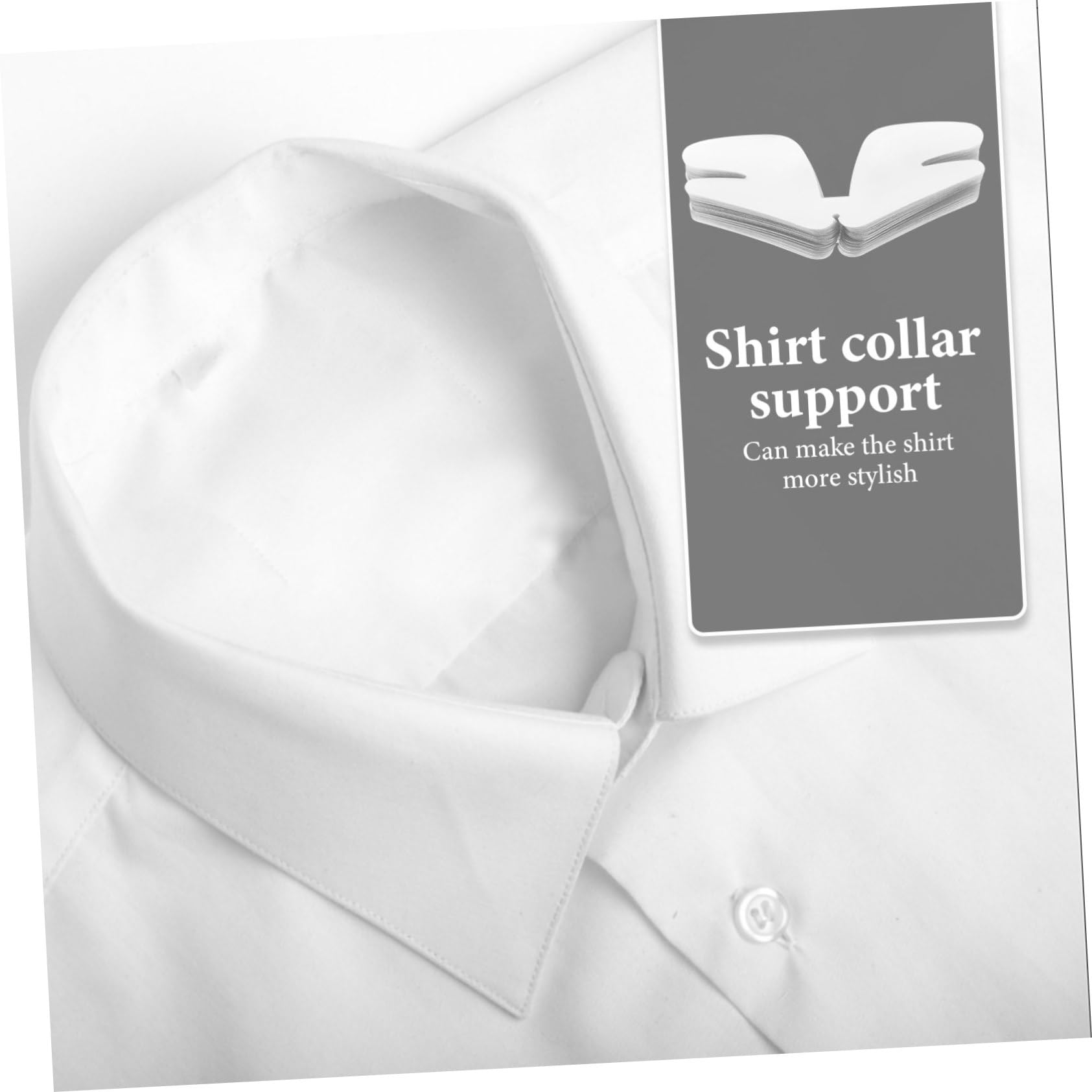 VALICLUD Collarín De Plástico Botones De Camisa Para Hombres Refuerzos De Cuello De Camisa Refuerzo De Tela Collar Se Queda Hombres Collares Para Mujer El Plastico
