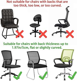 Memory Foam Headrest Attachment for Office Chair, Attachable Chair Head Rest, Desk Chair Neck Support, Elastic Sponge Head Pillow Adjustable Height and Angle