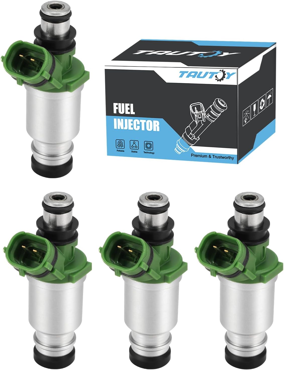 FJ295 Fuel Injectors 4PCS (2.2L 2.0L) For Toyota Camry 1992-2000,Celica 1992-1999,MR2 1992-1995,RAV4 1998-2000,Solara 1999-2000,2320974100 2325074100