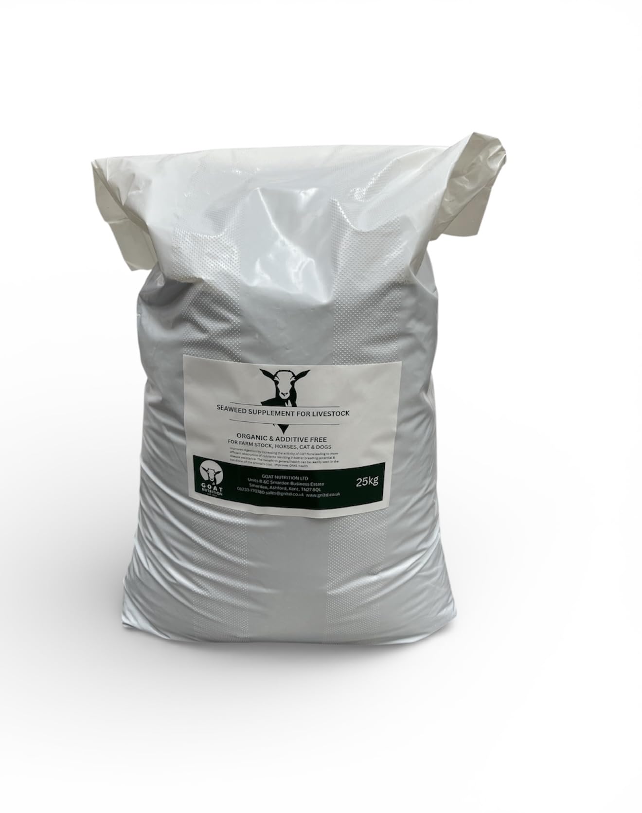 GOAT NUTRITION EST. 1981 Seaweed Fertiliser 25kg | Organic Granular Seaweed Plant Food | Ascophyllum Nodosum | Rich in Vitamins, Minerals & Trace Elements | For Pets, Livestock & Gardens | GMO Free