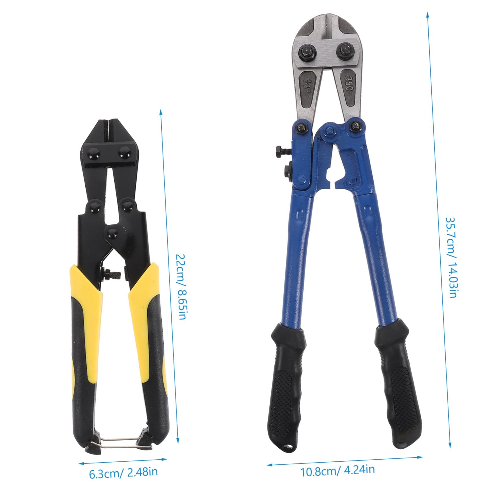 HOMOCONO Ergonomic Bolt Cutters 8 Inch Mini Bolt Cutter for High Tensile Fence Wire and Chain Link Fence