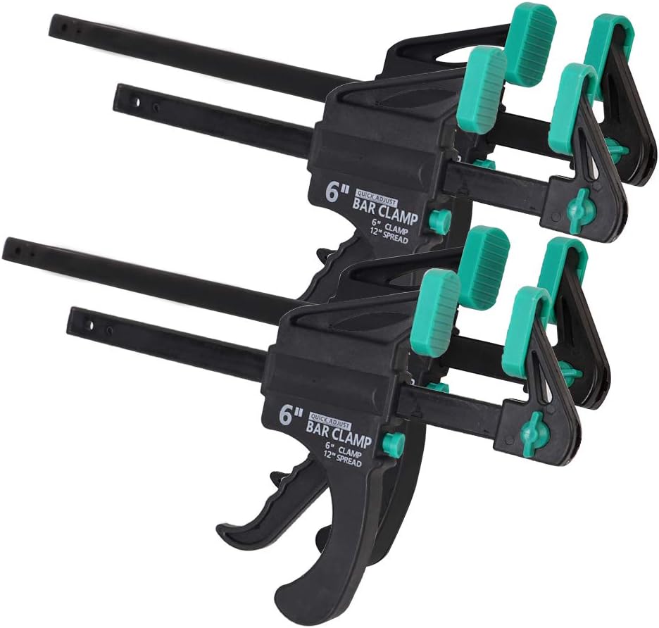 PROWIN 2PCS 6'' and 12'' F Clamp Ratchet Bar Clamp