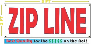 Zip Line 2x5 Banner Sign