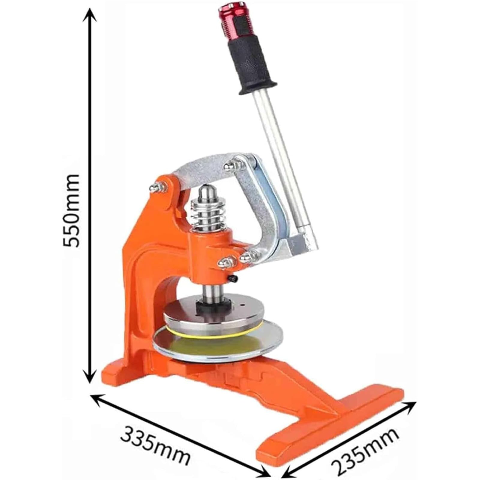 Cortador de muestras, cuchillo de presión manual para cortar tela, alfombras, papel y espuma, grosor de corte de 0,1 a 10 mm, ideal para discos de muestra redondos de tela de 100 m²