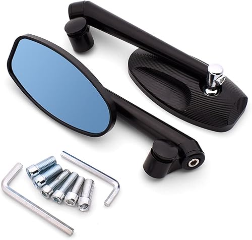 Motorcycle Rear View Mirror CNC Aluminum Rearview Mirror Rearview Mirrors Blue Anti-glare Side Mirror For Kawasaki For VERSYS 650 ZG1000 ZRX1100