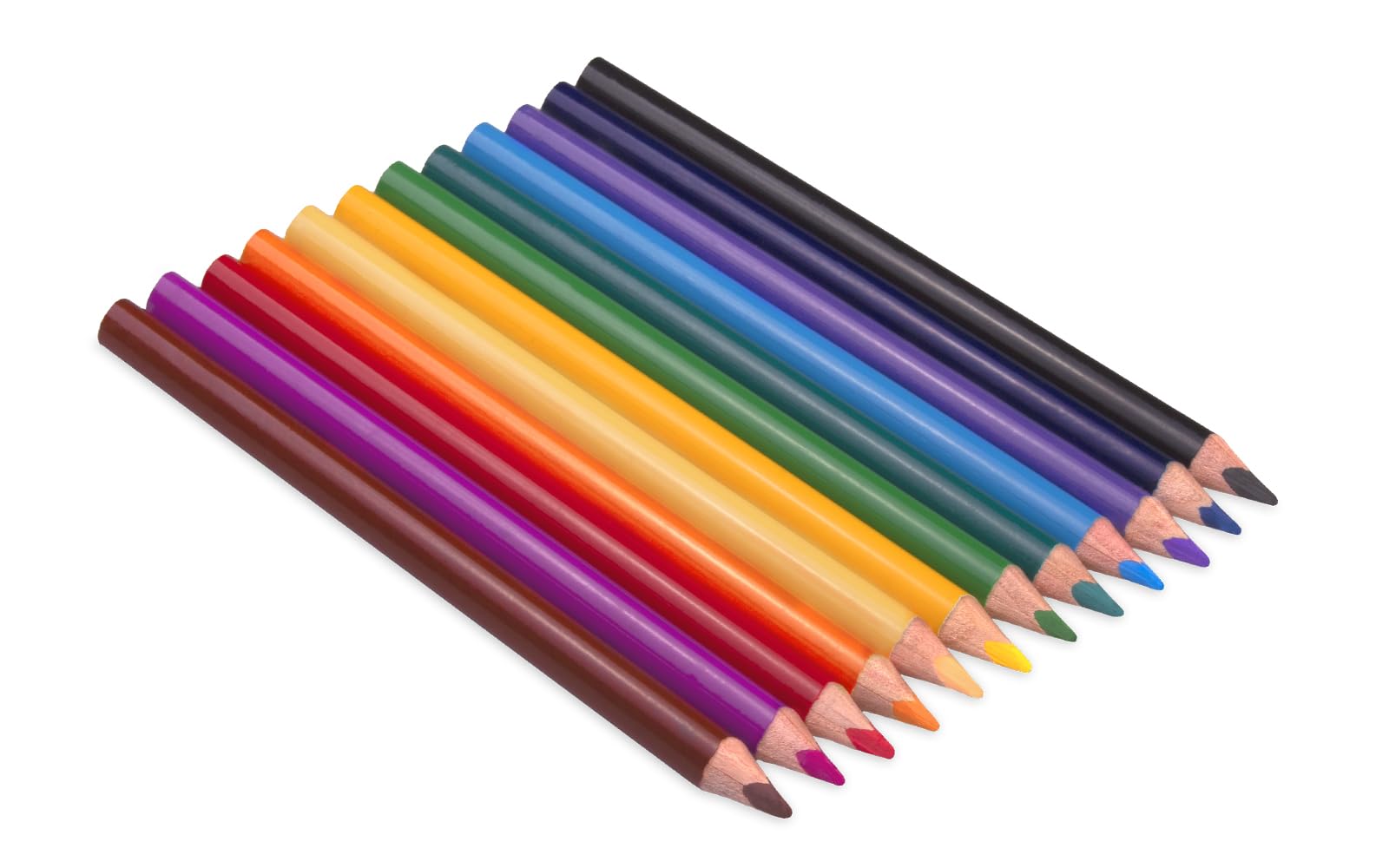Jovi - Crayons de couleur, Boîte de 12 crayons hexagonaux, Couleurs vives, Excellent pouvoir couvrant, Idéal pour dessiner et colorier, Pointe