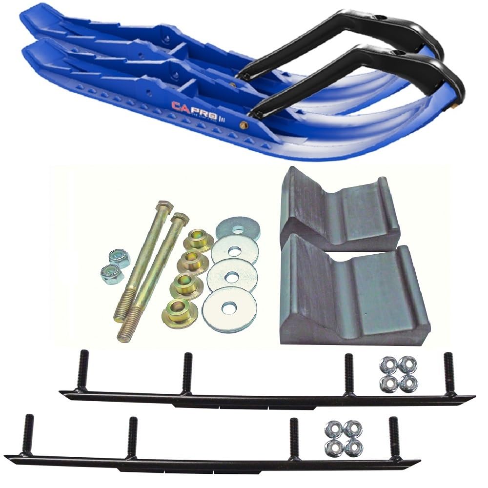 C&A Pro Blue TMX Snowmobile Skis w/ 8