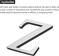 Vista 68 de PATIKIL Adhesivos de pared de acrílico 3D con letras B, autoadhesivas, para decoración del hogar, letrero artístico, para bricolaje, decoración