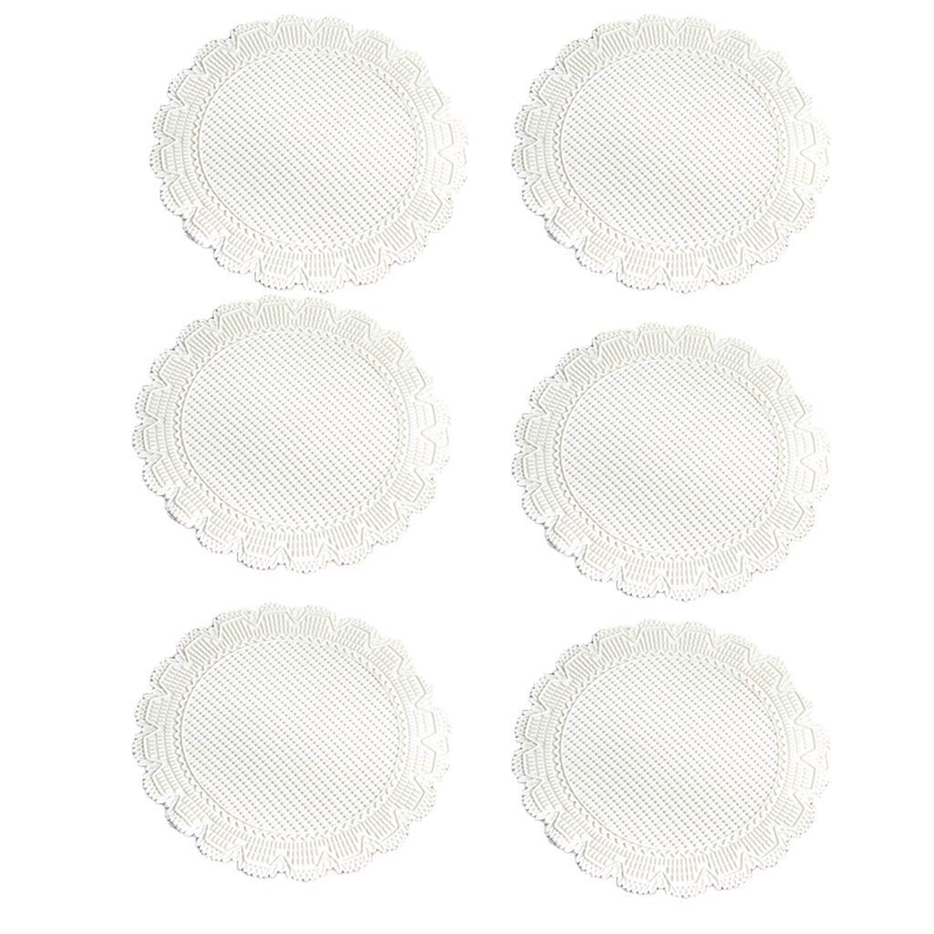 Juego de 6 manteles individuales de plástico, manteles individuales con forma de flor, tapete de mesa lavable, tapete de mesa de cocina, posavasos de oficina, tapete para estofado, manteles individual