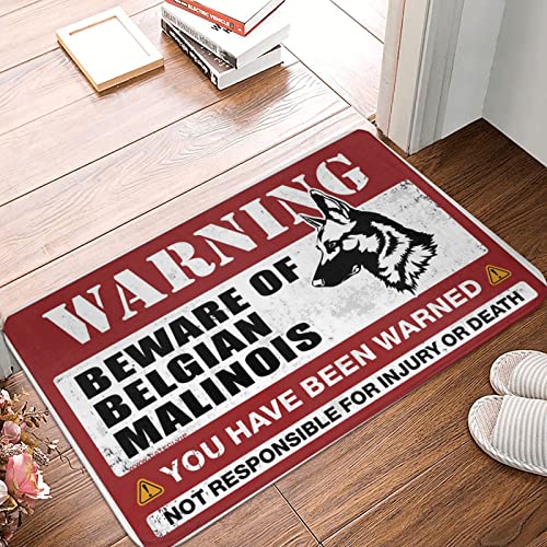 Inscription Beware of Belgian Malinois de 50x80 cm : style unique pour bar d'arrière-cour