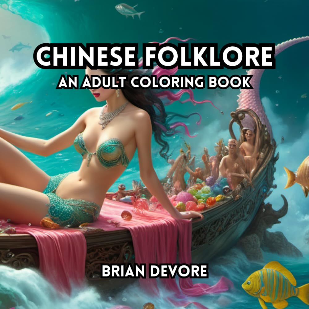 Chinese Folklore: An Adult Coloring Book (Sacred Legends of the East)