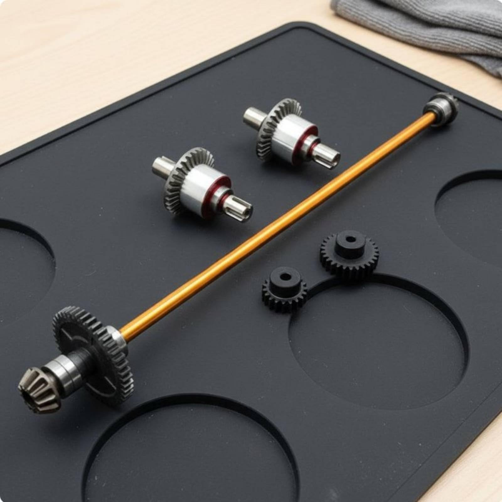 Caja de Cambios para Coche RC Transmisión Diferencial Engranajes Conjunto Metálico con Rodamientos para Reducir Fricción y Prolongar Vida, Azul Cielo