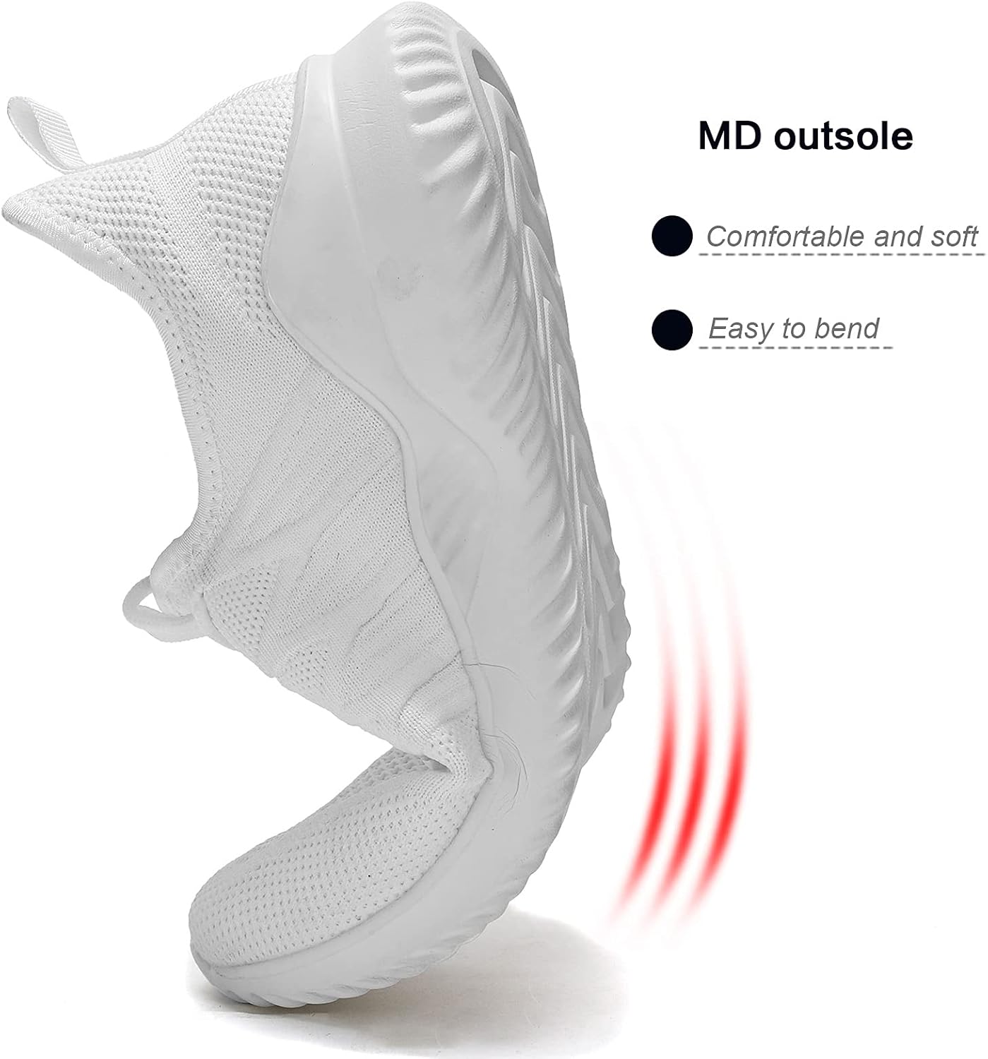 Mens Slip On Running Shoes Athletic Walking Trainers Lightweight Breathable Mesh Tennis Sneakers - Image 5