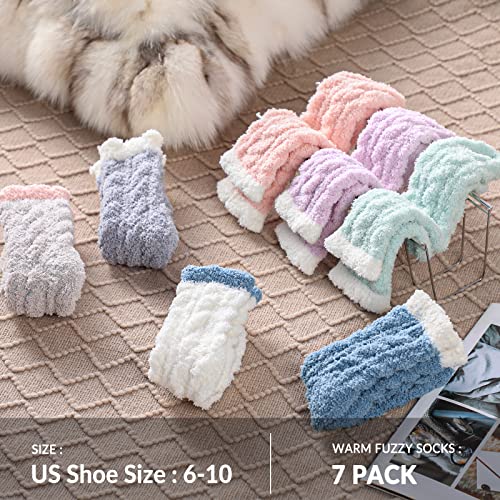 Image of Clothirily Fuzzy Socks for Women, Fluffy Socks Womens, Soft Cozy Slipper Sock for Women, Womens Winter Warm Sleeping Sock