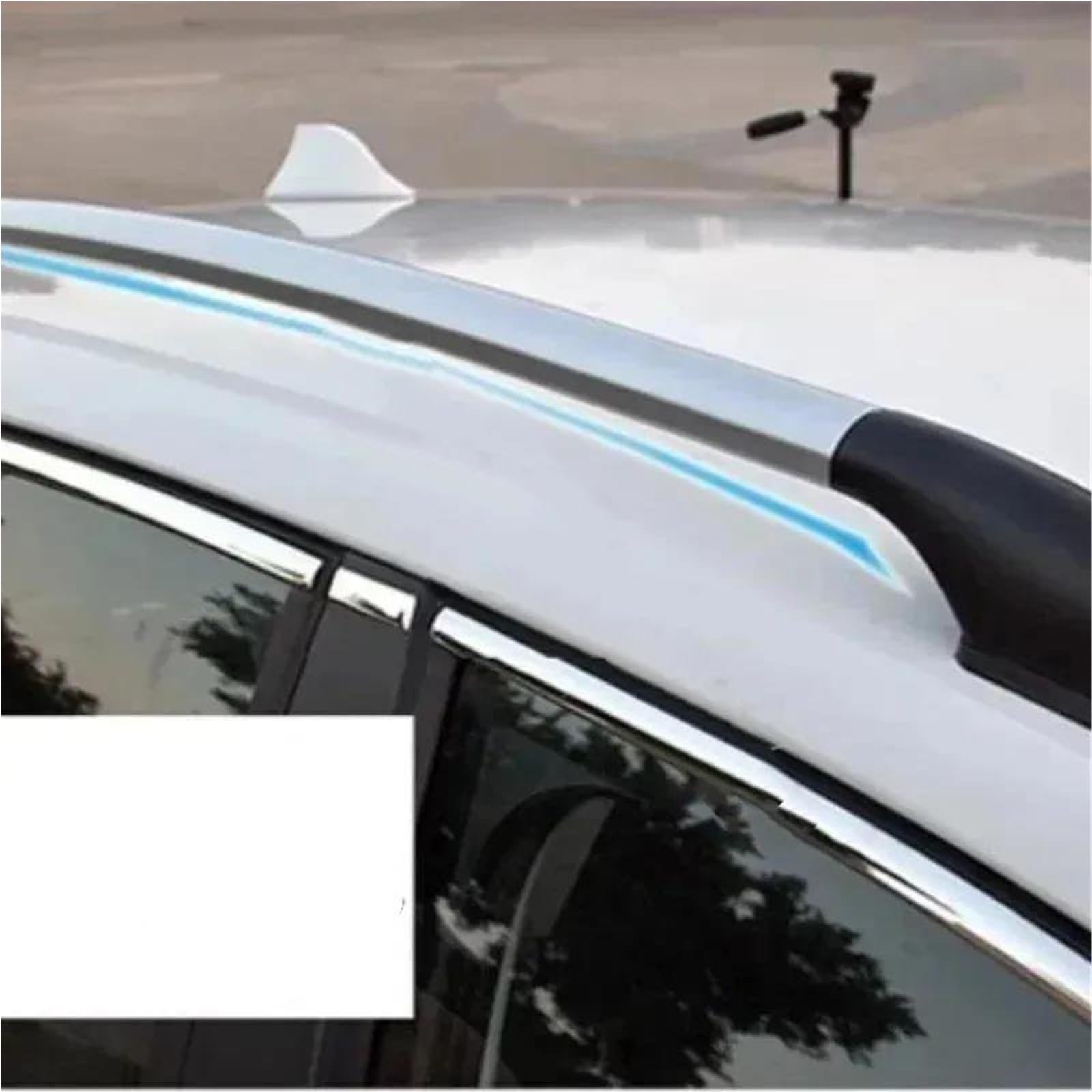 Portaequipajes De Aleación Aluminio para Coche Barra Transversal Superior Caja Guía para Ford para Edge 2009-2012(Plata)