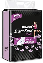 Jumbo Extra Sure Maxi Sanitary Pads Combo Pack of 2x40 Pads
