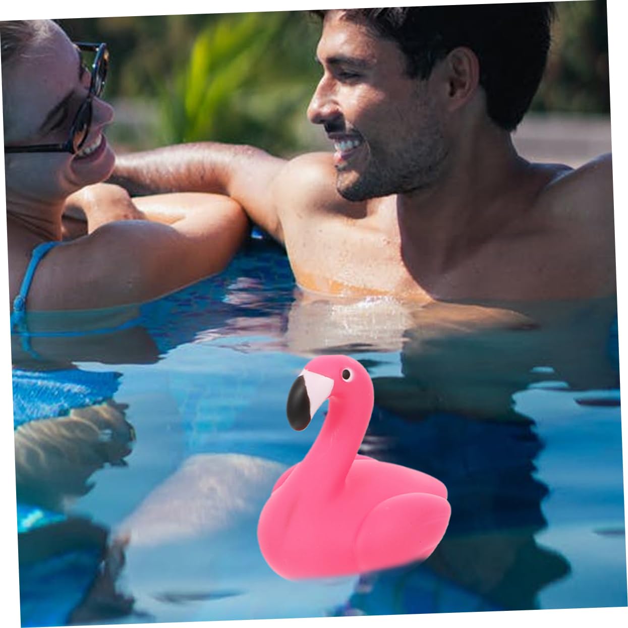 2 Pezzi Termometro Galleggiantper Piscina e Bagnetto Design Flamingo e Misurazione Temperatura Celsius e Fahrenheit Facile Resistente per Esterno