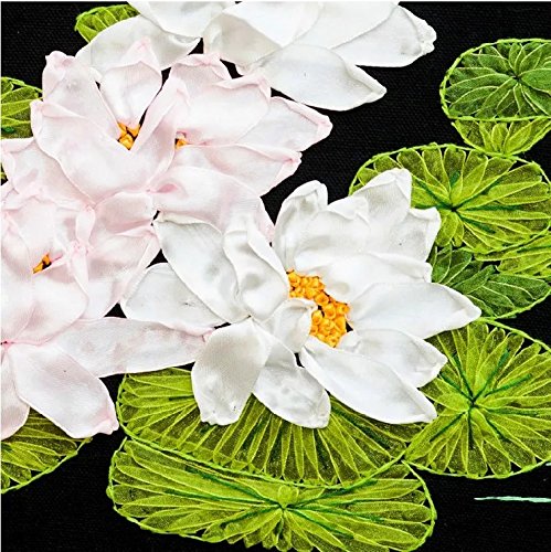 Ribbon Embroidery Kit For Beginner Flower Design Diy Home Wall Decor Water Lily #TOP2