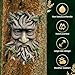 FmnyYaid Tree Faces Decor Outdoor, Whimsical Old Man Resin Statue with Foliage Features, Large Outdoor Tree Hugger for Yard Art, Root Detail, Trees Decorations Outdoor Wallmounted Statue