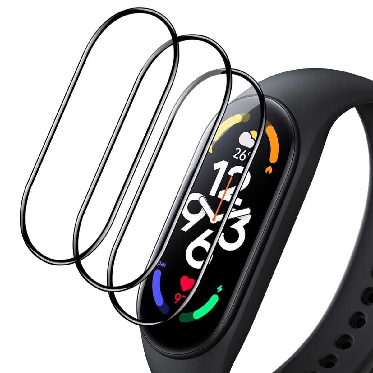 Amazon.co.jp: 対応 Xiaomi Smart band7 / band 8 フィルム 3枚セット 