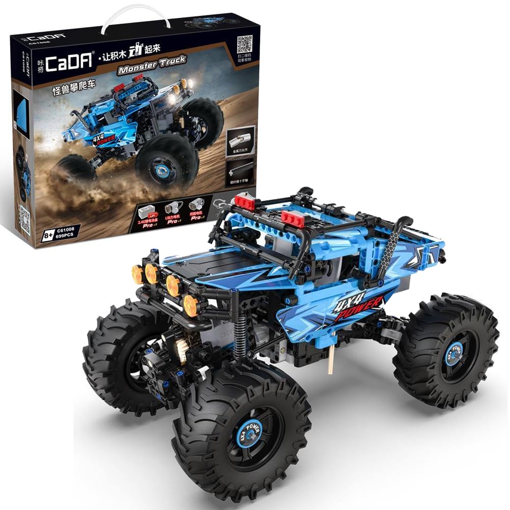 CaDA Monster Truck (telecomandato, con motori PRO), azzurro, 699