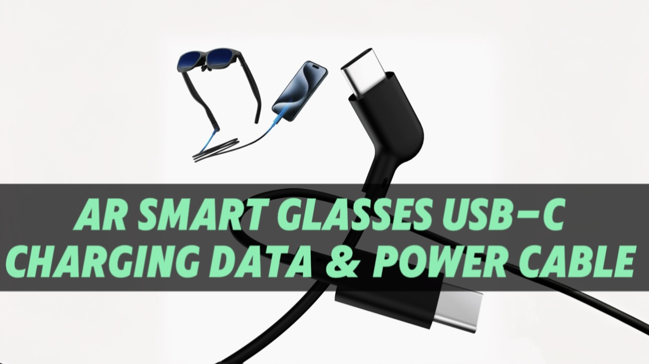 Image of AR Smart Glasses USB-C Cable, 3.9FT /1.2M, 20Gbps Data & 60W Fast Charging | USB 3.2 Gen2 | 125 Ergonomic L-Shape Connector | Fits XREAL Air /One, VITURE Pro XR, Rokid Max, RayNeo & More