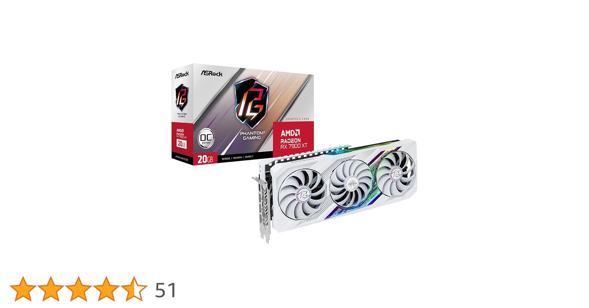 Amazon | ASRock Radeon RX 7900 XT Phantom Gaming OC 20GB