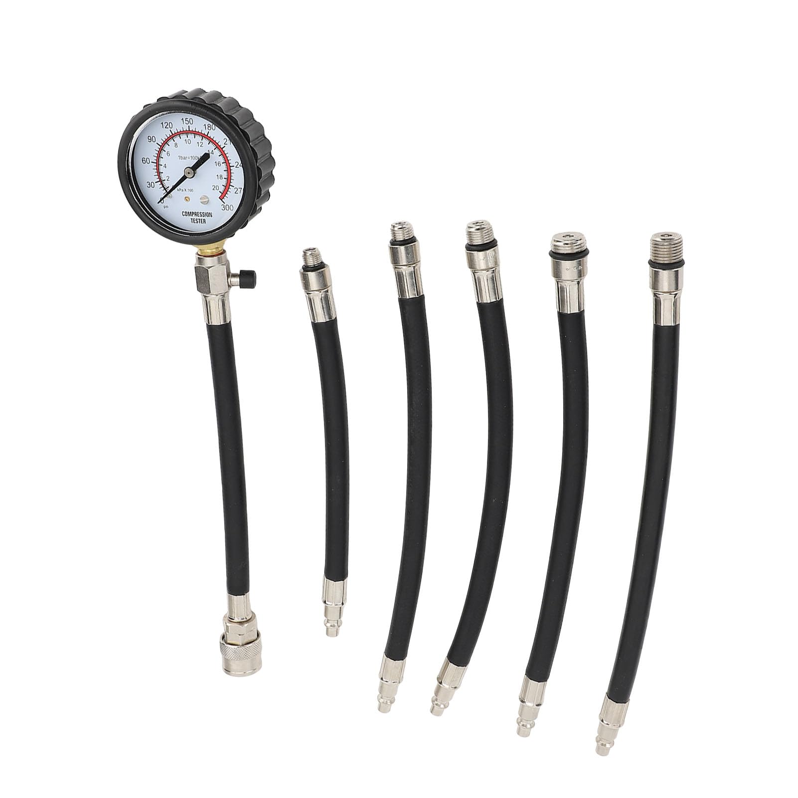 Kit Misuratore di Compressione Cilindri - 0-20 bar (0-300 PSI) - per Motori di Moto, Auto, ATV, Tosaerba