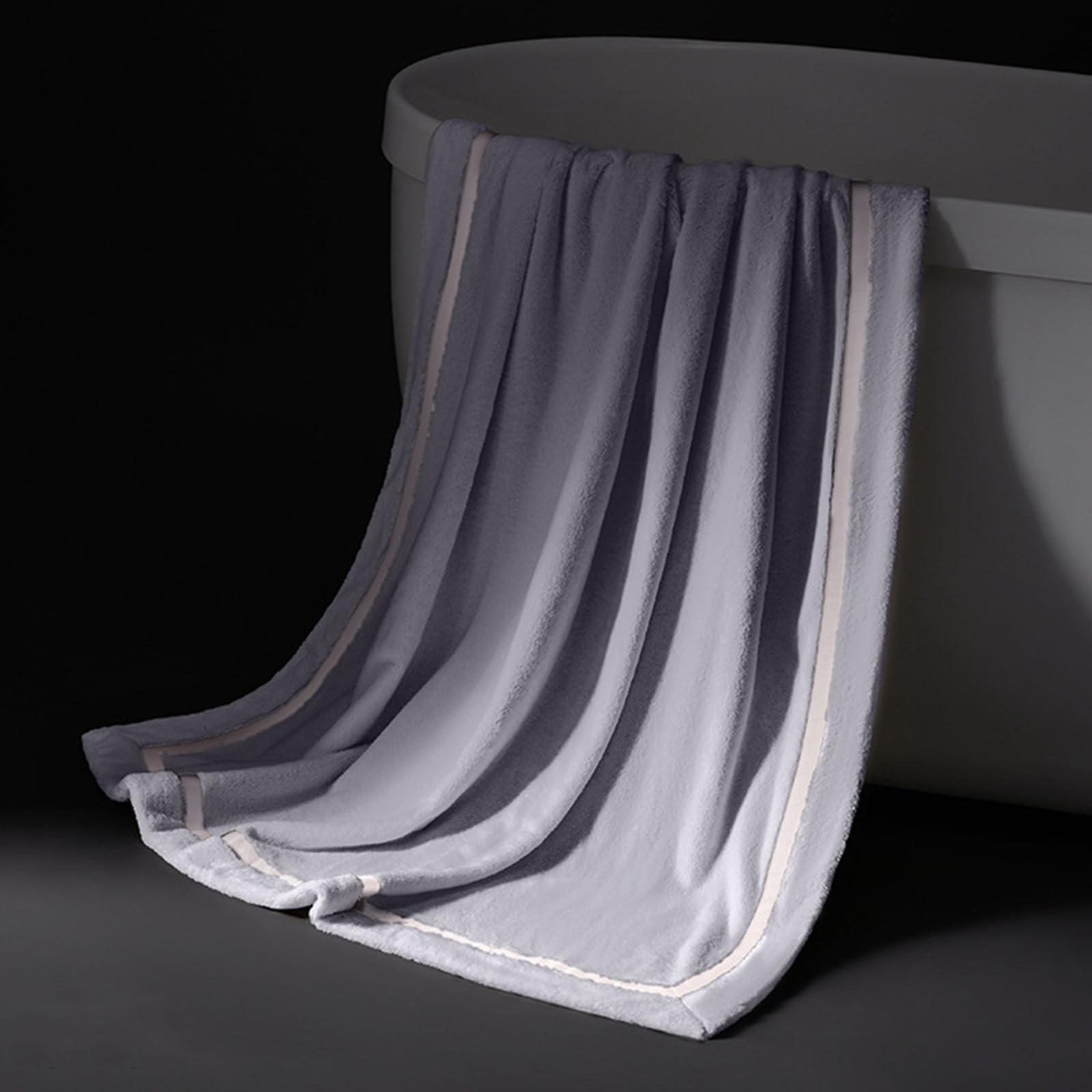 KUWHSIOP Luxury Bathroom Hotel Bath Towels Soft Absorbent Quick Dry Bath Sheet, Lint-Free, Fade Resistant Oversized Bath Towel,Grey,90 × 170 cm