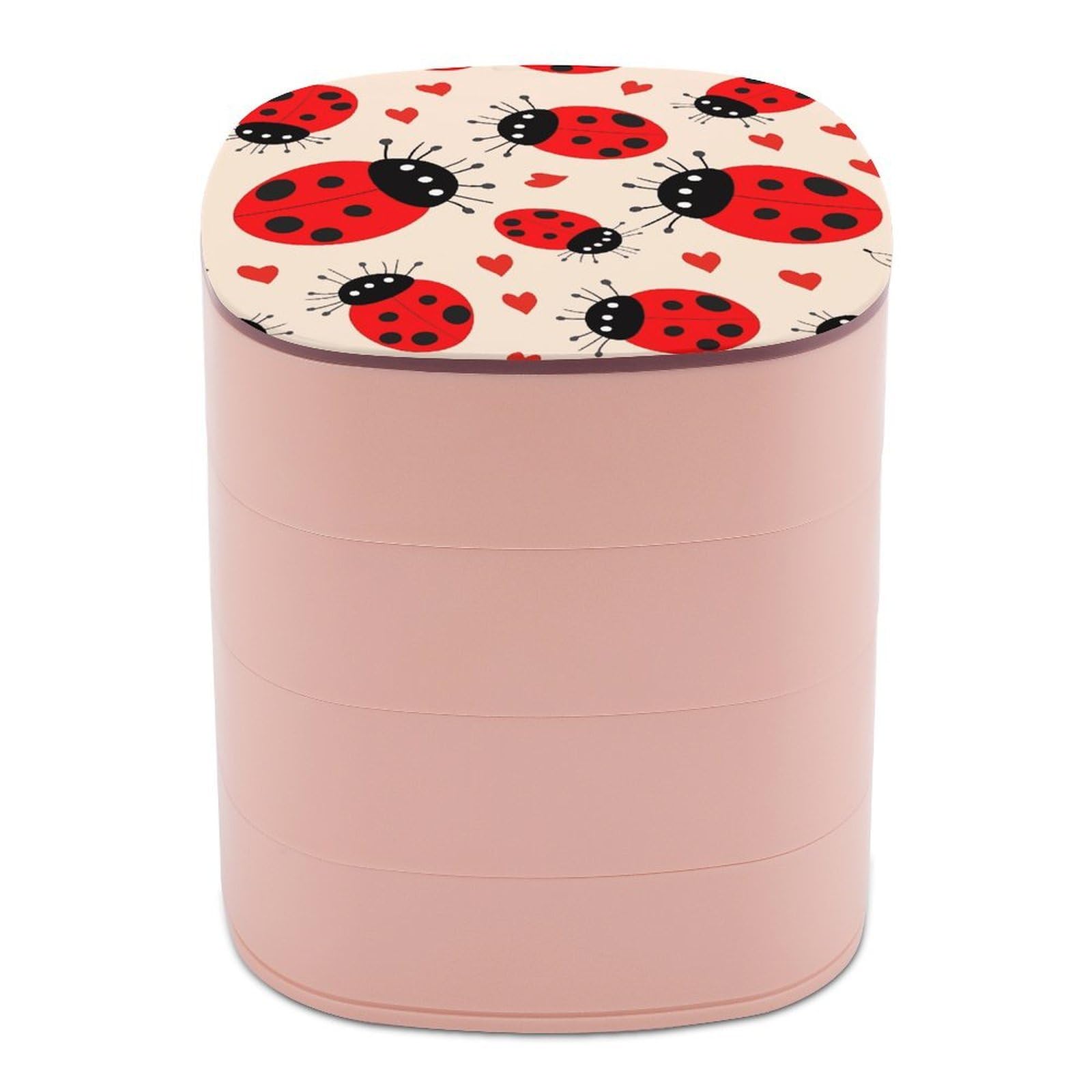 Boîte à bijoux coccinelle pour ranger colliers et boucles d'oreilles