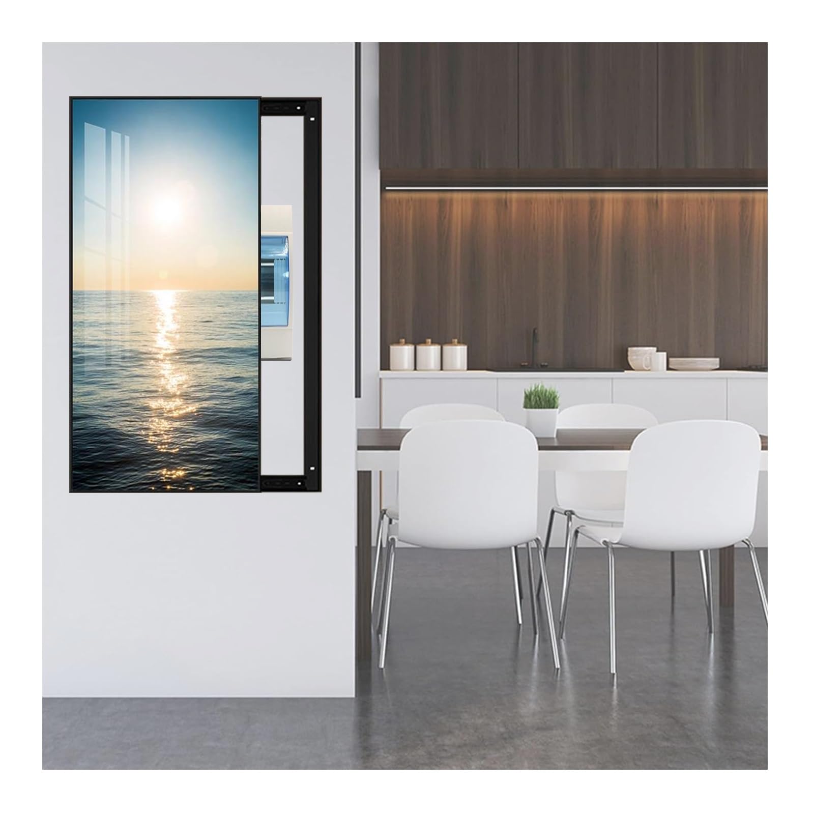 Ukryj panel elektryczny wyłącznik ścienny pokrywa skrzynka bezpieczników pokrywa szafka z ramą Ps Lewy Push and Pull Home Decor Malarstwo (A, 70 x 100 cm/27,5 x 39,3 cala)