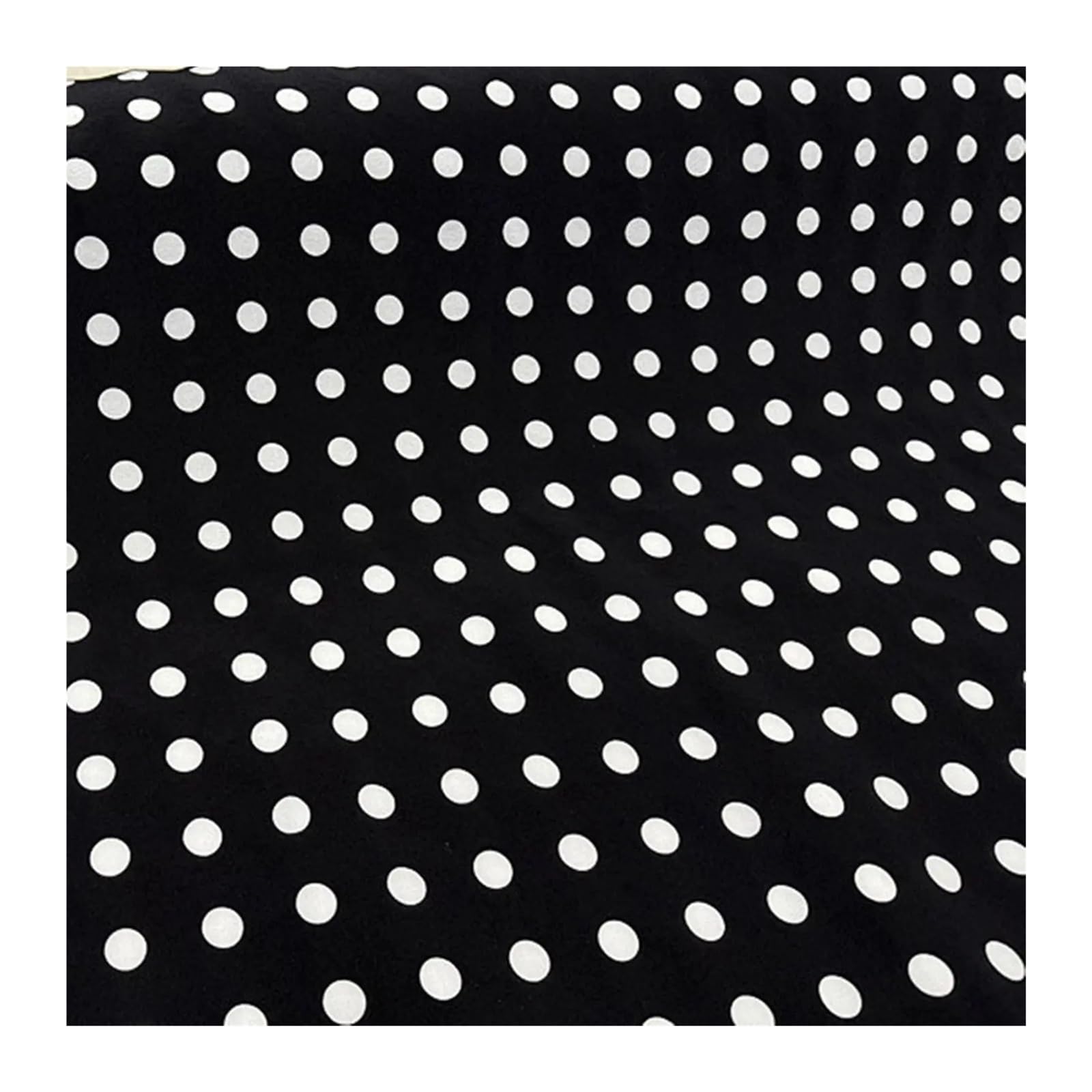Polka Dots Fabric Black with White Polka DotS 137CM Width Silk Fabric Mulberry for Summer Dress Blouse