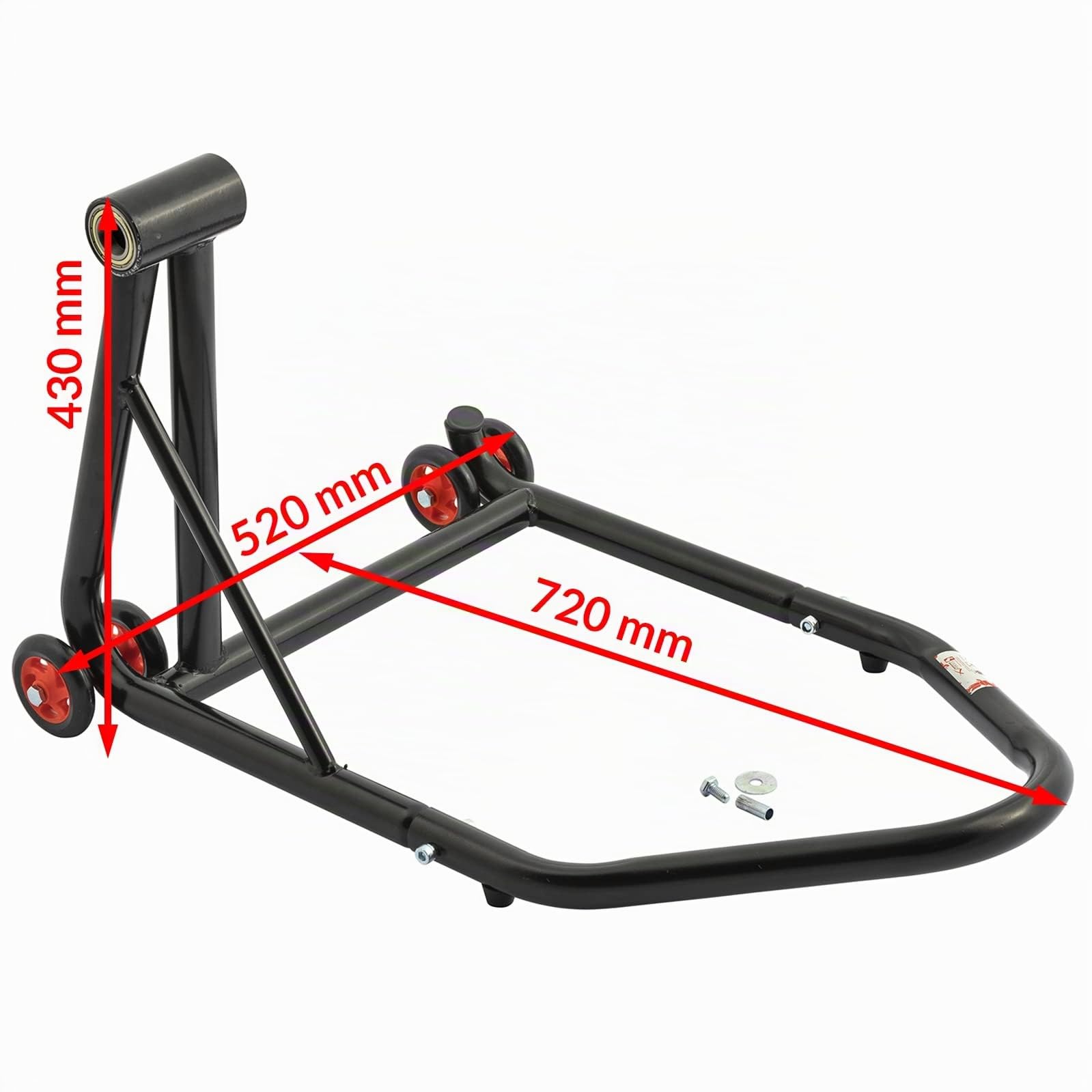 Cavalletto Monobraccio Moto Posteriore Nero Universale Metallo Perno A-Pro