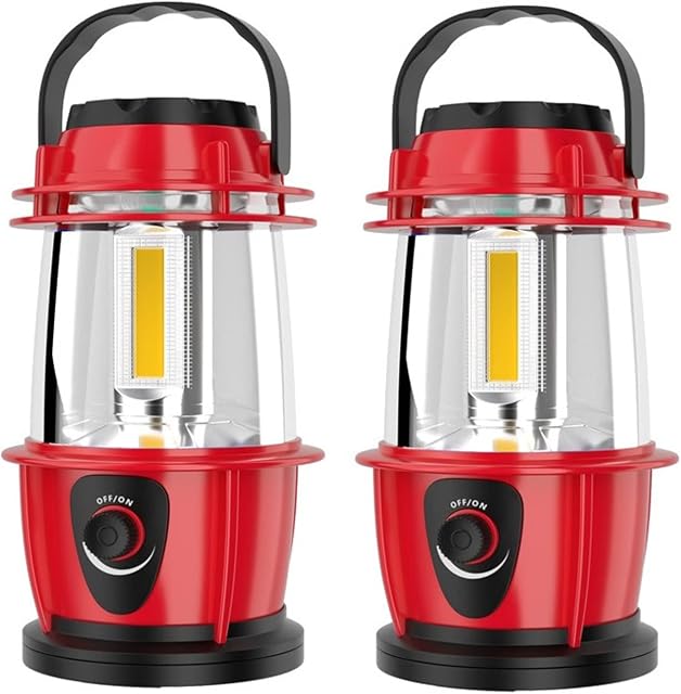 2PCS LED Camping Lamp, LTGB 2022 New Red Portable Outdoor LED Camping Lamp, Tent Light Battery Powered, Emergency Lighting, Suitable for Power Outages, Home Emergency, Camping, Hiking, Hurricane